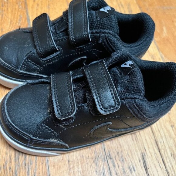 Nike Capri 3 Leather 'Black White' velcro sneakers Sz 8C - Picture 8 of 10